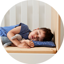 Toddlers 2 years - 4 years. Organic Toddler Pillow. Sleeping child. 